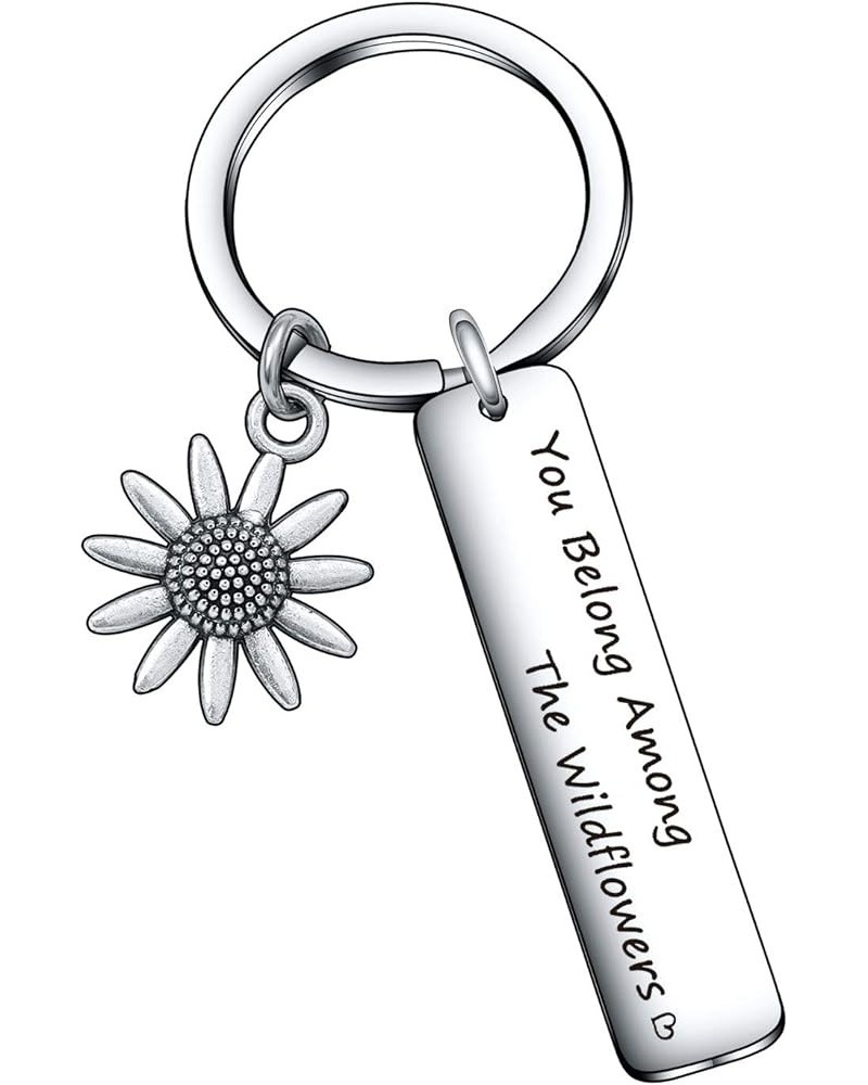 Flowers Lover Keychain Song Flowers Graphic Keychain You Belong Among The Flowers for Women Girls Keychain $8.09 Bracelets