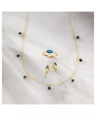 RS Pure 1.40 ct. t.w. Bezel-Set Sapphire Station Necklace in 14kt Yellow Gold. 16 inches $142.20 Necklaces