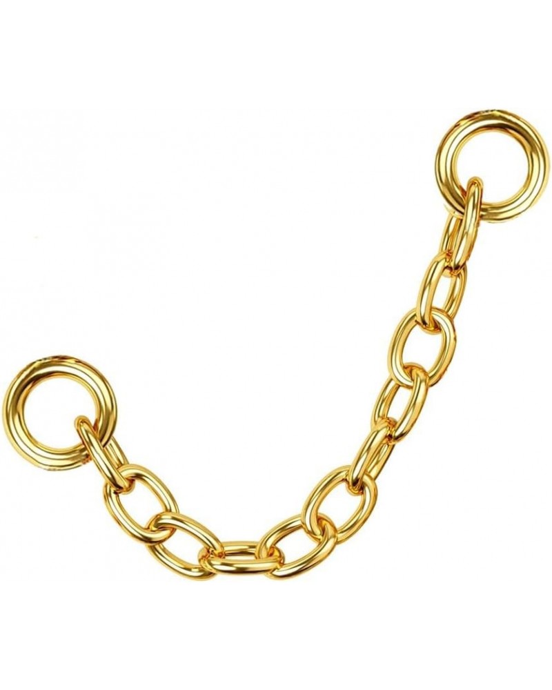 4Pcs Gold Earrings Connector Chains Set for Women, Convertible Dangle Chain for Double Piercings 50mm gold 30mm $9.51 Earrings