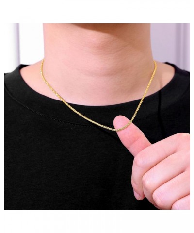 Gold Plated Rope Chain for Men, 18K Gold Plated Mens Chain Necklace, Stainless Steel Chain Necklacefor Men Women and Boys 2mm...