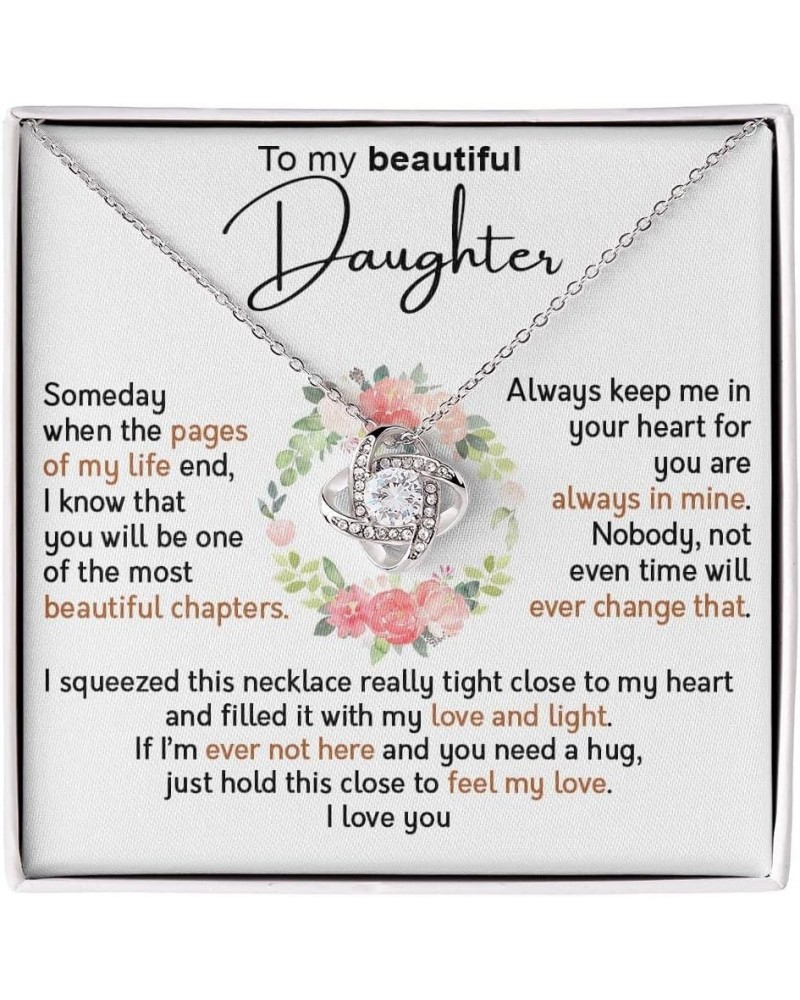 To My Beautiful Daughter Necklace, Daughter Necklace From Mom With Luxury Box, Daughter Gift From Mom, Daughter Birthday Gift...