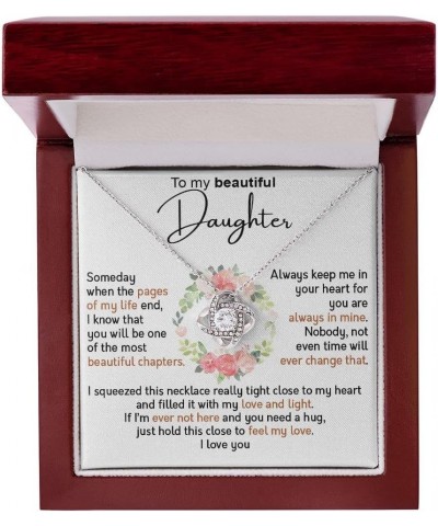 To My Beautiful Daughter Necklace, Daughter Necklace From Mom With Luxury Box, Daughter Gift From Mom, Daughter Birthday Gift...