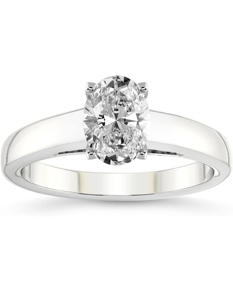 1 Carat -5 Carat | IGI Certified Lab Grown Diamond Engagement Ring | 14K Or 18K in White, Yellow Or Rose Gold | Allen Flat Ba...