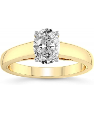 1 Carat -5 Carat | IGI Certified Lab Grown Diamond Engagement Ring | 14K Or 18K in White, Yellow Or Rose Gold | Allen Flat Ba...