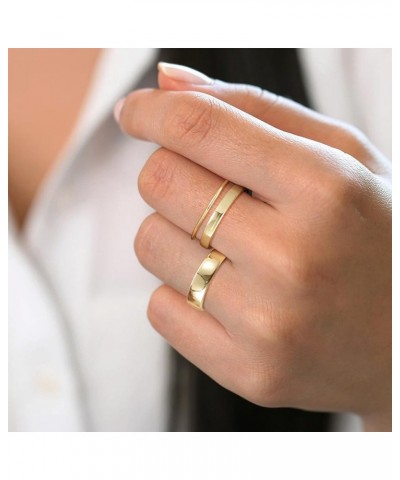 3Pcs Gold Rings for Women Trendy, 14k Gold Plated Stackable Rings Fake Diamond Band Thumb Rings Cubic Zirconia Non Tarnish Go...