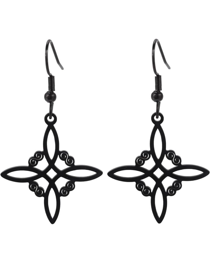 Witch Knot Earrings Celtic Knot Dangle Earrings For Women Wiccan Earrings Wicca Jewelry black $10.95 Earrings