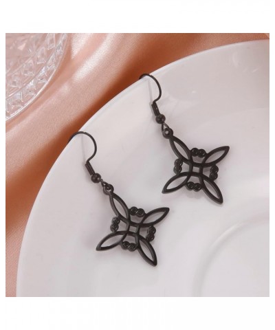 Witch Knot Earrings Celtic Knot Dangle Earrings For Women Wiccan Earrings Wicca Jewelry black $10.95 Earrings