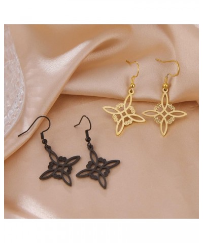 Witch Knot Earrings Celtic Knot Dangle Earrings For Women Wiccan Earrings Wicca Jewelry black $10.95 Earrings