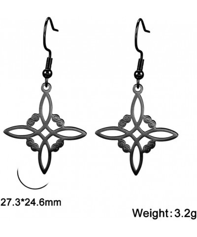 Witch Knot Earrings Celtic Knot Dangle Earrings For Women Wiccan Earrings Wicca Jewelry black $10.95 Earrings