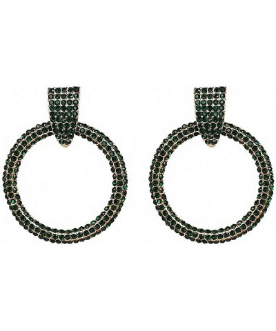 13 Colors Women Party Drop Earrings Statement Vintage Earrings Crystal Hoop Earring green $9.62 Earrings