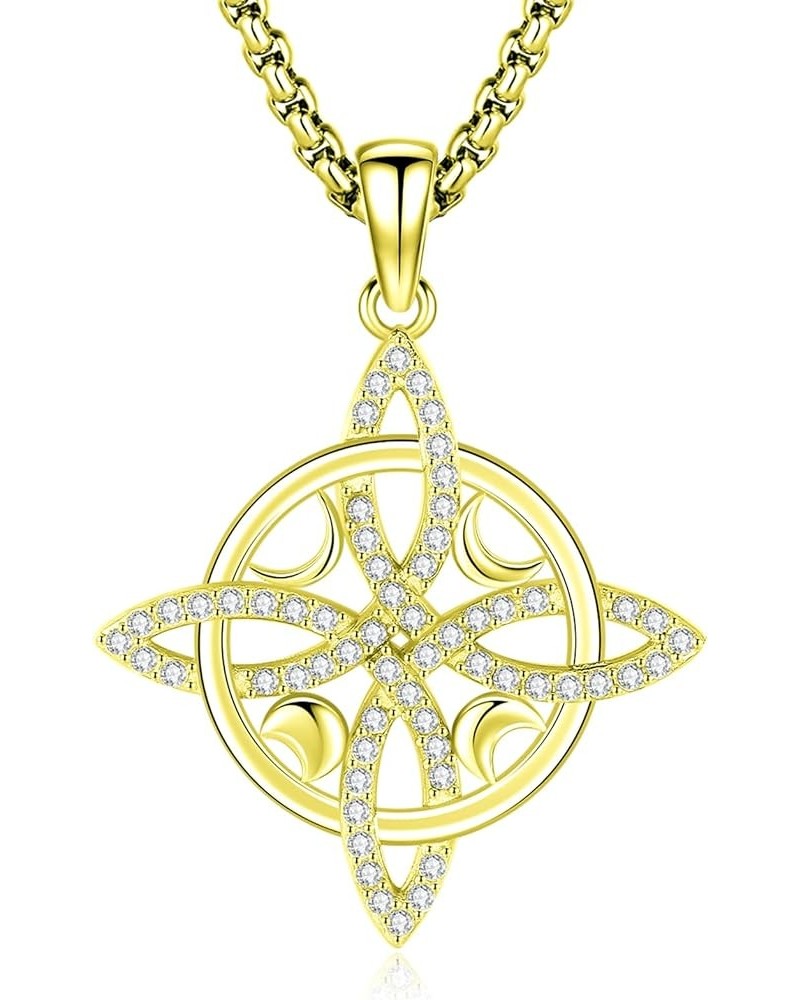 Nudo De Bruja Plata 925 Original Pentagram Necklace Pentacle Tetragrammaton Amuleto De Proteccion De Brujeria Witches Knot Je...