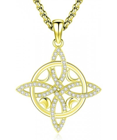 Nudo De Bruja Plata 925 Original Pentagram Necklace Pentacle Tetragrammaton Amuleto De Proteccion De Brujeria Witches Knot Je...