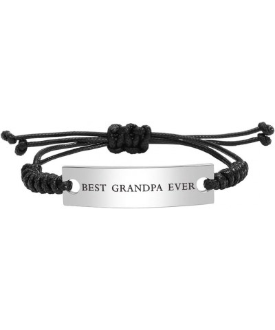 Stainless Steel Best Family Ever Bracelet for Men Women Mantra Jewelry BEST GRANDPA EVER $7.64 Bracelets