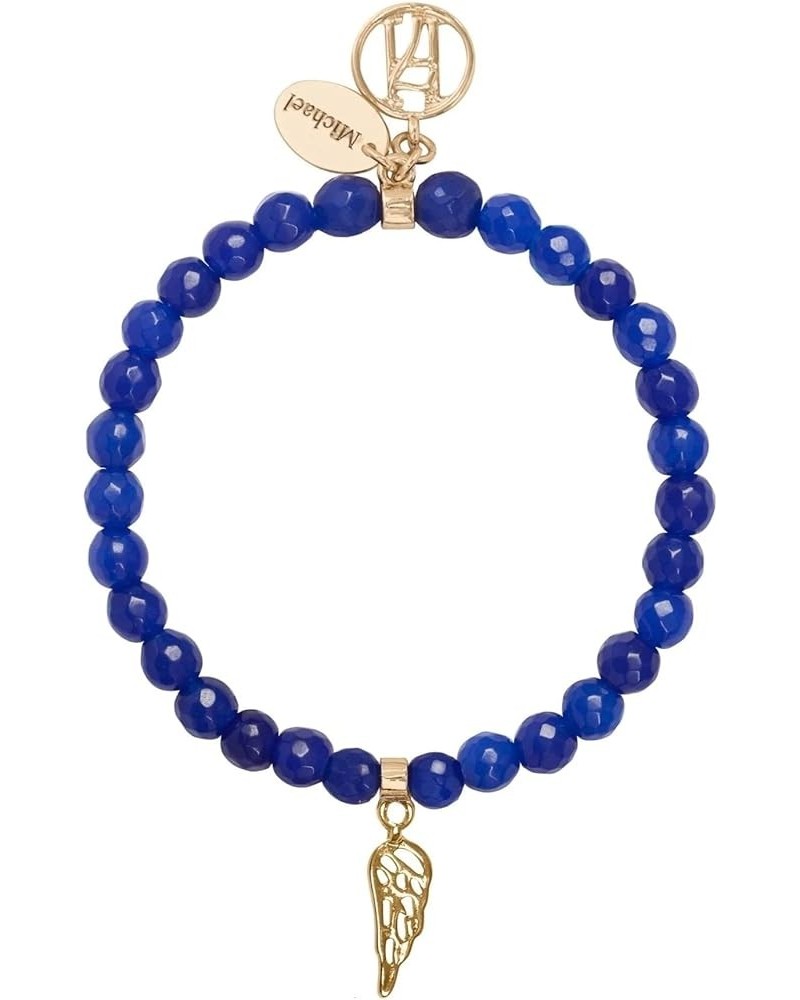 Quality Angel Beaded Bracelets - Gold Plated Wing, Disc & Third Eye Charm Bracelet - Bracelet for Women Available in 7 Colors...