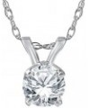 .33-1.50Ct Solitaire Diamond Pendant Necklace 14k White or Yellow Gold Lab Grown White Gold 0.75 carats $45.15 Necklaces