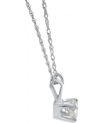 .33-1.50Ct Solitaire Diamond Pendant Necklace 14k White or Yellow Gold Lab Grown White Gold 0.75 carats $45.15 Necklaces