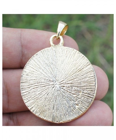 Pagan Flower of life Gold plated pewter pendant charm amulet W Necklace (Stainless Steel Chain) $8.09 Necklaces