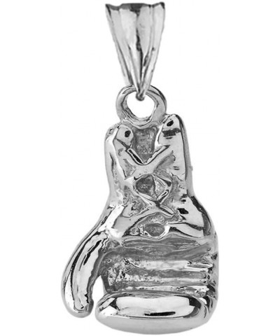 Sports Charms Fine 3D Boxing Glove Pendant Necklace in Solid Sterling Silver 20.0 Inches $17.22 Necklaces