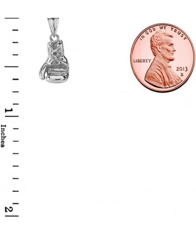 Sports Charms Fine 3D Boxing Glove Pendant Necklace in Solid Sterling Silver 20.0 Inches $17.22 Necklaces