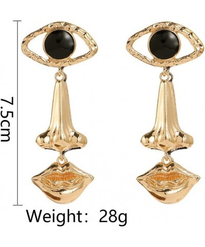 Vintage Devil's Eye Drop Dangle Long Earrings Exaggerated Golden Earrings for Women Teen Girls Hypoallergenic Jewelry Gift Go...