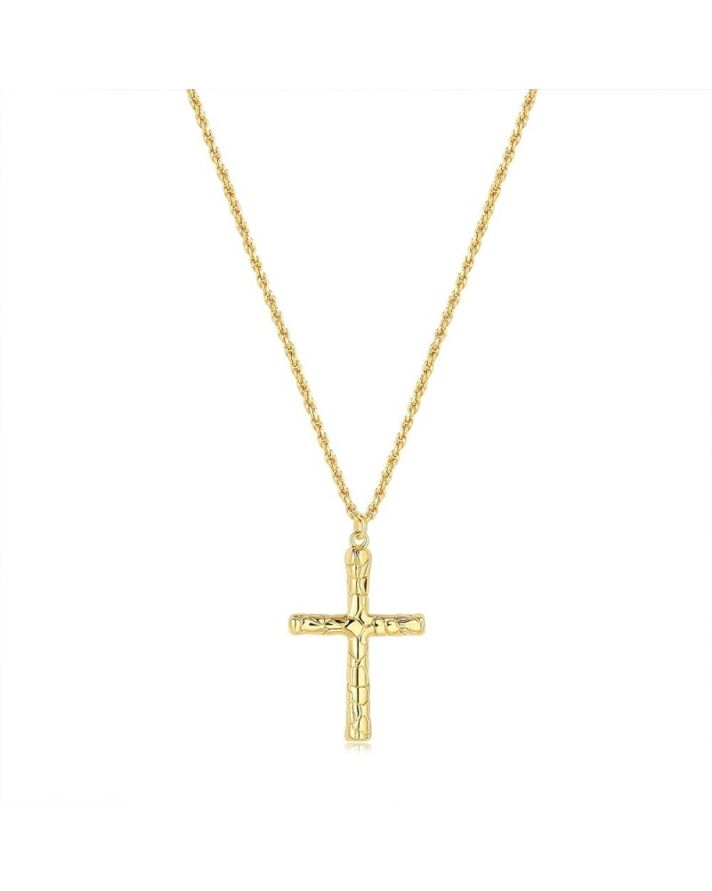 Cross Necklace for Women, 14K Gold Plated Chain Necklace Dainty Gold Cross Pendant Necklace Classic Necklaces for Gold Jewelr...