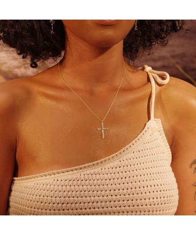 Cross Necklace for Women, 14K Gold Plated Chain Necklace Dainty Gold Cross Pendant Necklace Classic Necklaces for Gold Jewelr...