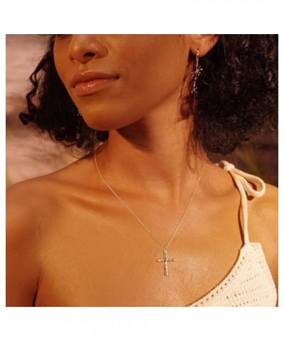 Cross Necklace for Women, 14K Gold Plated Chain Necklace Dainty Gold Cross Pendant Necklace Classic Necklaces for Gold Jewelr...