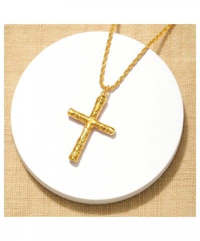 Cross Necklace for Women, 14K Gold Plated Chain Necklace Dainty Gold Cross Pendant Necklace Classic Necklaces for Gold Jewelr...