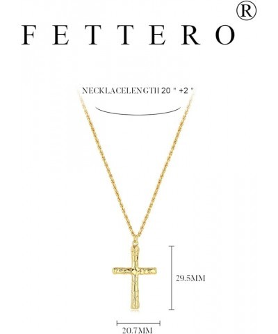 Cross Necklace for Women, 14K Gold Plated Chain Necklace Dainty Gold Cross Pendant Necklace Classic Necklaces for Gold Jewelr...