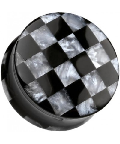 Marble Checker Double Flared WildKlass Ear Gauge Plug (Sold as Pairs) 7/16" (11mm) Black $14.29 Body Jewelry