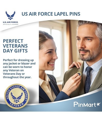 PinMart's Officially Licensed US Air Force Lapel Pins – USAF Flag, USAF Emblem, & Air Force Insignia Military Pins – Veterans...