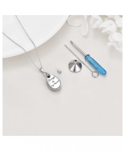 Teardrop Urn Necklace for Ashes Dog Cat Pet Cremation Memorial Jewelry Sunflower $22.87 Necklaces