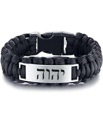 YHVH YHWH Jehovah Bracelet Stainless Steel Hebrew Name of God Tetragrammaton Mesh Wristband Adonai Israelite Hebrew Jewish Je...