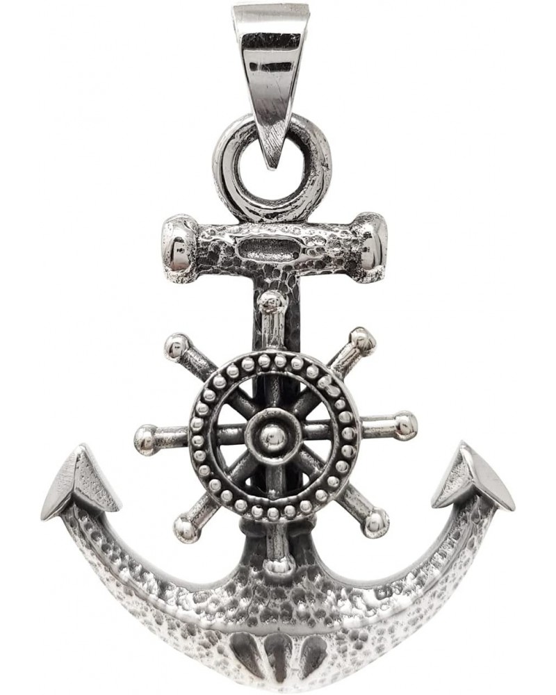 Silver Anchor Pendant | Women's Men's Sterling Silver Pendant | Anchor Silver Pendant Necklace for men and women $25.52 Neckl...