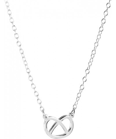 Sterling Silver Pretzel Necklace Silver $20.29 Necklaces