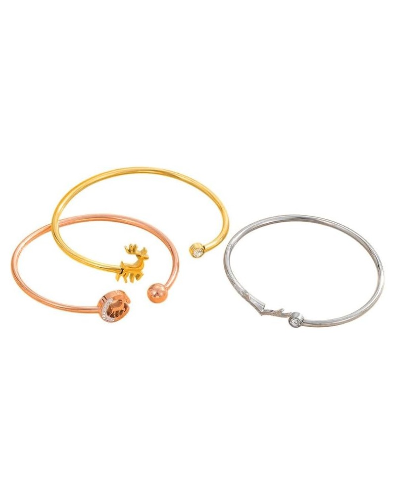 24K Gold Plated Bracelets with Pendent Women Dainty Fashion Stainless Steel Bracelet Bracelet13 $9.51 Bracelets