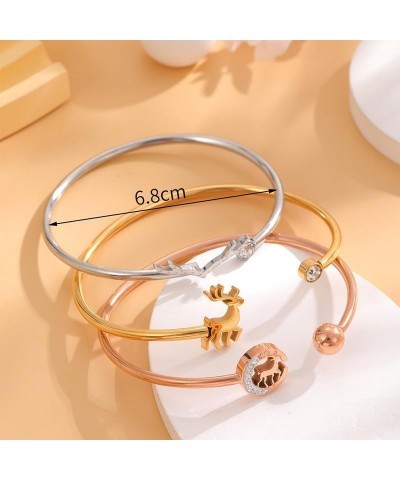 24K Gold Plated Bracelets with Pendent Women Dainty Fashion Stainless Steel Bracelet Bracelet13 $9.51 Bracelets