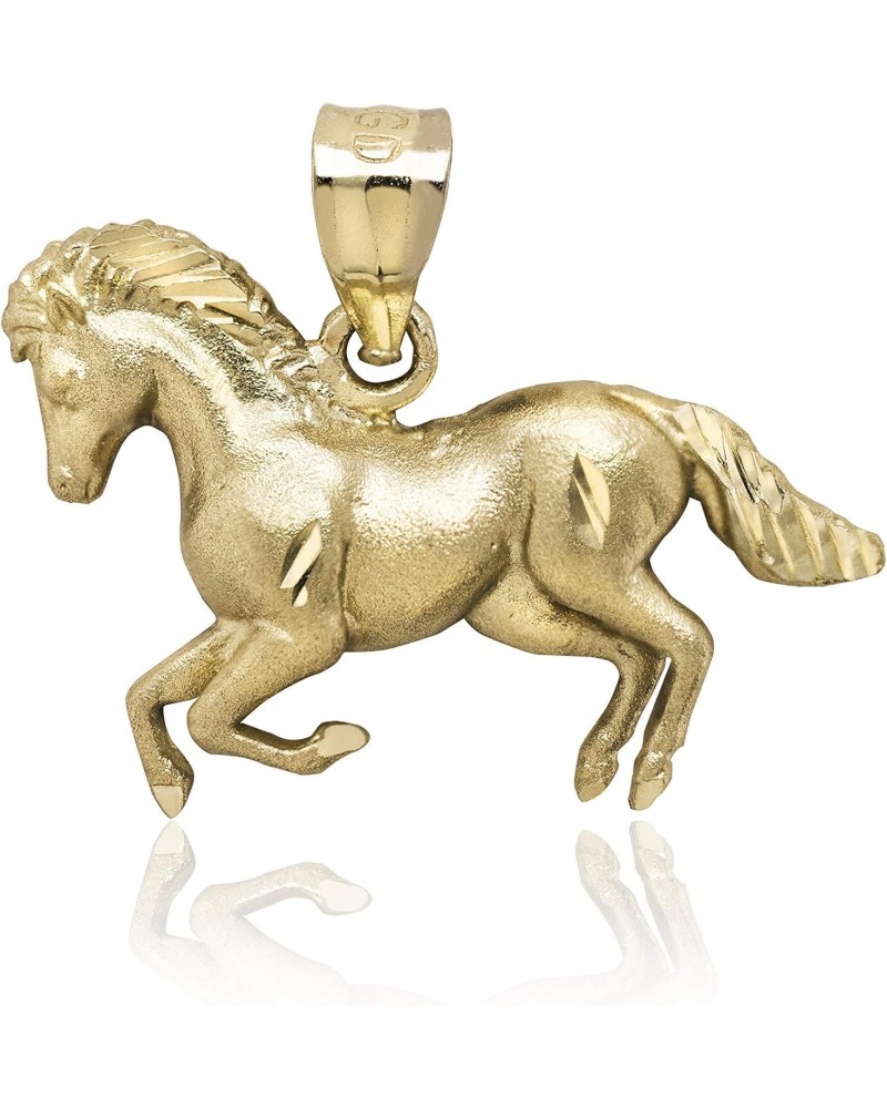 14K Yellow Gold Horse Necklace Pendant $35.01 Necklaces