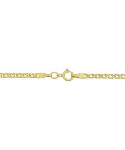 14k Yellow or White Gold Diamond Weave Curb Chain Anklet (2 mm, 10 inch) Yellow $53.35 Anklets