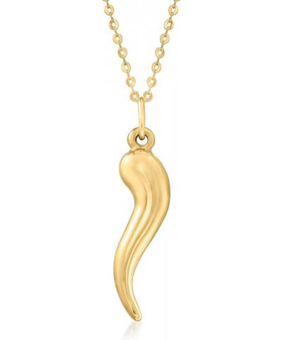 Canaria 10kt Yellow Gold Italian Horn Pendant Necklace 18.0 Inches $54.94 Necklaces