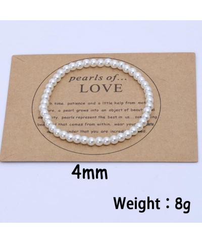 Imitation Pearl Strands Choker Necklace Bracelet With Meaningful Card for Wedding Anniversary Birthday Party Gifts Bridal Jew...