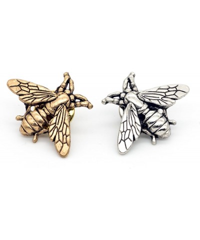 Bees Brooch Small bee Vintage Cute Animal Brooch pins for Men Women siliver gold $5.97 Brooches & Pins