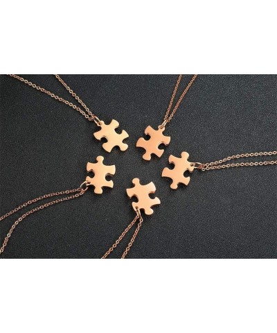 Friendship Necklace Set of 2/3/4/5/6 - Customized Heart Puzzle Piece Necklace for Women Family BFF Best Friends Friendship Gi...