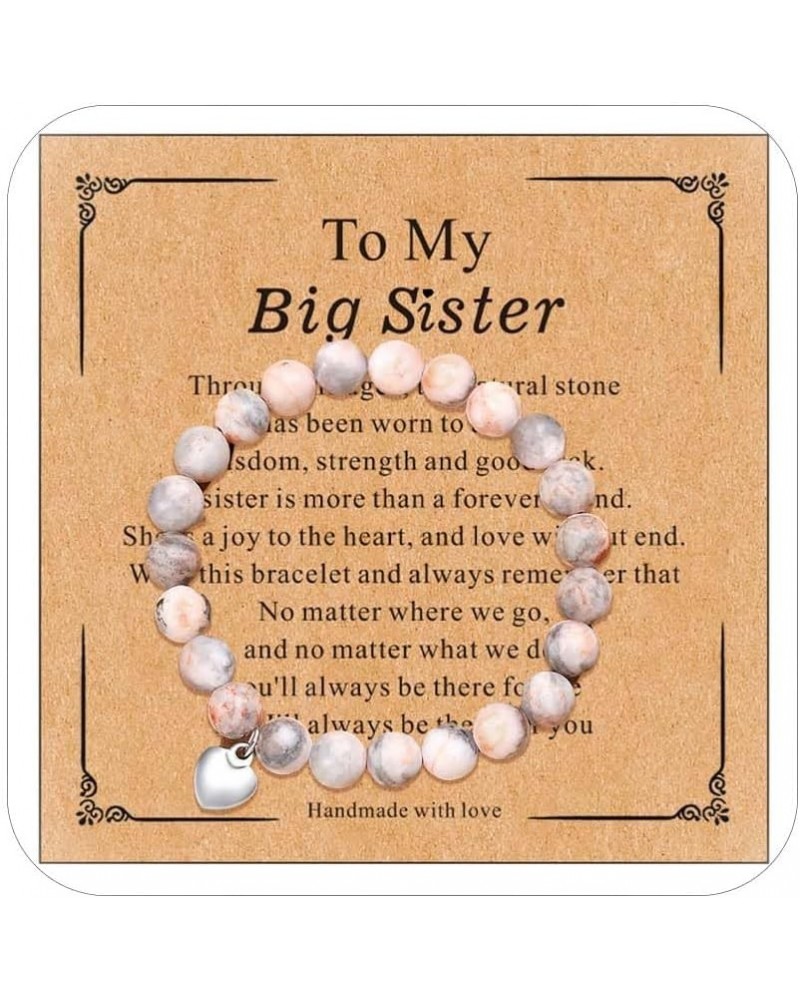 To My Sister/Daughter/Best Friend/Big Sister Bracelet Friendship Bracelets Best Friend Birthday Gifts Love Heart Bracelet Nat...