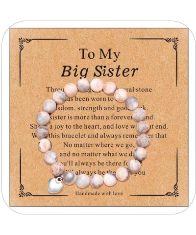 To My Sister/Daughter/Best Friend/Big Sister Bracelet Friendship Bracelets Best Friend Birthday Gifts Love Heart Bracelet Nat...