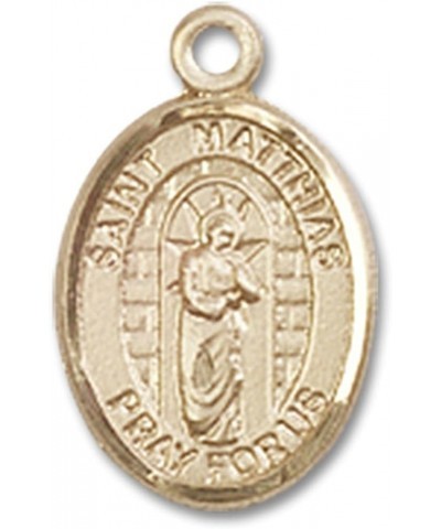 14 Karat Gold Catholic Patron Saint Medal Petite Charm Pendant, 1/2 Inch Saint Matthias the Apostle $100.58 Pendants