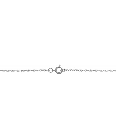 14k White Gold 0.9 mm Singapore Chain Necklace for Women $37.50 Necklaces