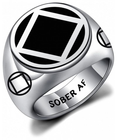 Sobriety Gift AA NA Sober AF Ring Addiction Recovery Gift AA Gift NA Gift Narcotics Anonymous Jewelry for Women Men NA RS 14 ...