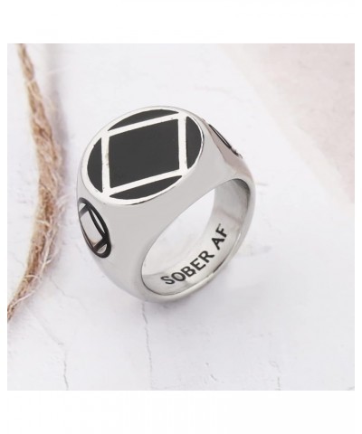 Sobriety Gift AA NA Sober AF Ring Addiction Recovery Gift AA Gift NA Gift Narcotics Anonymous Jewelry for Women Men NA RS 14 ...