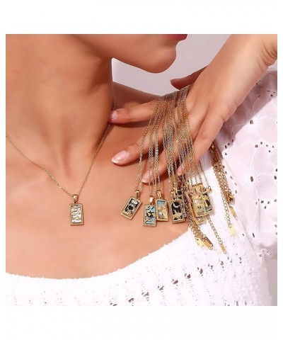 18K Gold-Plated Stainless Steel Vintage Tarot Card Necklace for Women The Magician $9.17 Necklaces